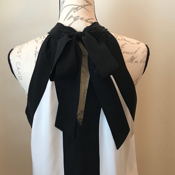 BCBGMAXAZRIA colorblock halter top - Picture 2 of 8